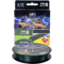 L&K - Pletená šňůra Fine Braid Zelená 0,06 mm 150 m 4 kg