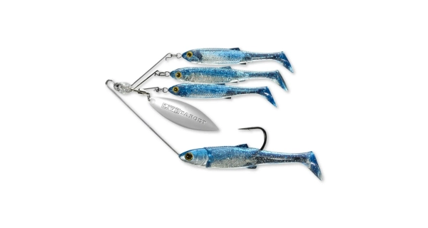 LIVETARGET - Rotačka Baitball Minnow Spinner Rig 7 g Purple Blue Silver