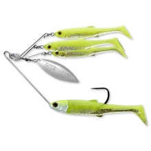 LIVETARGET - Rotačka Baitball Minnow Spinner Rig 7 g Purple Chartreuse Silver