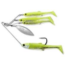 LIVETARGET - Rotačka Baitball Minnow Spinner Rig 7 g Purple Chartreuse Silver