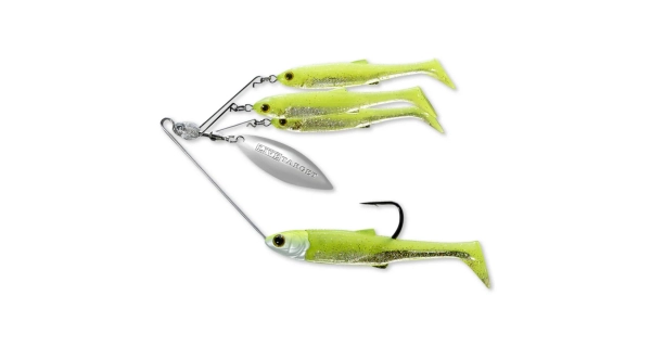 LIVETARGET - Rotačka Baitball Minnow Spinner Rig 7 g Purple Chartreuse Silver