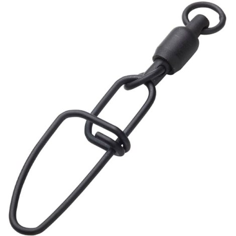 MADCAT - Obratlík s karabinou Stainless BB Swivel with Crosslock Snap vel. 3 90 kg Black 3 ks