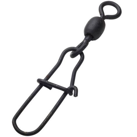 MADCAT - Obratlík s karabinou Stainless Crane Swivel with Snap vel. 1 90 kg Black 5 ks