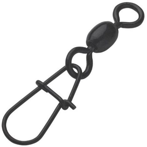 MADCAT - Obratlík s karabinou Stainless Swivel with Egg Snap vel. 2 55 kg Black 5 ks