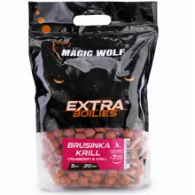 MAGIC WOLF - Boilies Extra 20 mm 3 kg Brusinka Krill