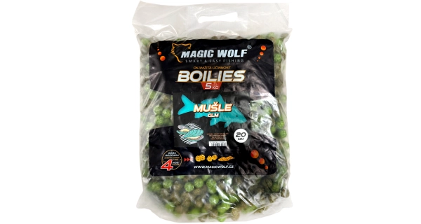 MAGIC WOLF - Krmné Boilie 5 kg 20 mm Mušle