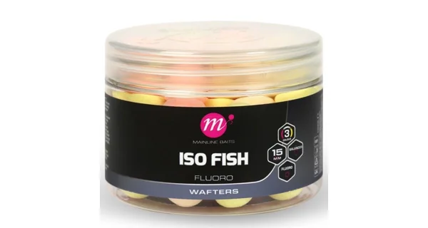 MAINLINE - Balanced Boilie Fluoro Wafters Pink Yellow White ISO Fish 15 mm