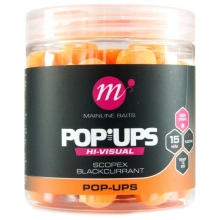 MAINLINE - Plovoucí boilie High Visual Pop-ups Scopex & Blackcurrant 15 mm