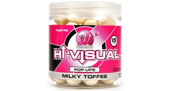 MAINLINE - Plovoucí boilie Pop-Up Hi-Visual 15 mm Milky Toffee