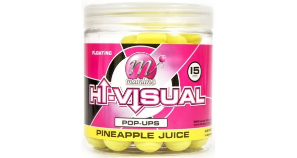 MAINLINE - Plovoucí boilie Pop-Up Hi-Visual 15 mm Pineapple Juice