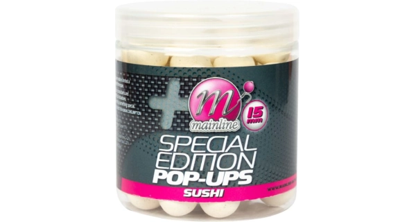 MAINLINE - Plovoucí boilie Pop Ups Limited Edition Sushi 15 mm White