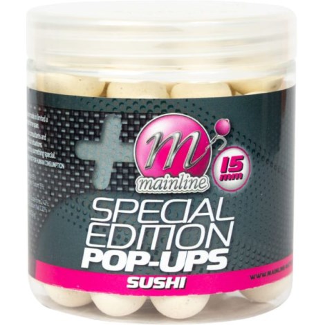 MAINLINE - Plovoucí boilie Pop Ups Limited Edition Sushi 15 mm White