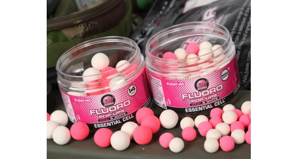 MAINLINE - Plovoucí boilie Pop-ups Pink & White Essential Cell 14 mm 150 ml