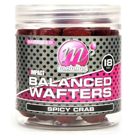 MAINLINE - Vyážené boilie High Impact Balanced Wafters 18 mm Spicy Crab