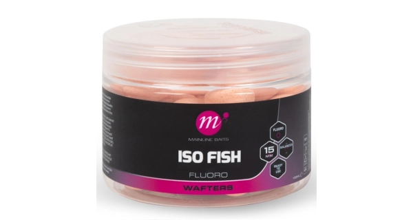 MAINLINE - Vyvážené Boilie Fluoro Wafters ISO Fish 15 mm 150 ml Pink