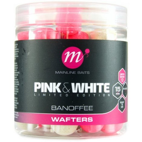 MAINLINE - Vyvážené boilie Fluro Pink & White Wafters Banoffee 15 mm