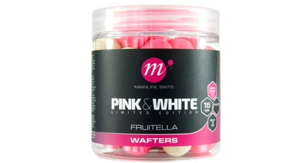 MAINLINE - Vyvážené boilie Fluro Pink & White Wafters Fruit-Tella 15 mm