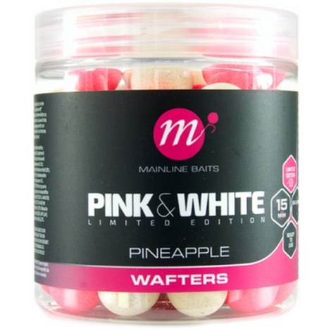 MAINLINE - Vyvážené boilie Fluro Pink & White Wafters Pineapple 15 mm