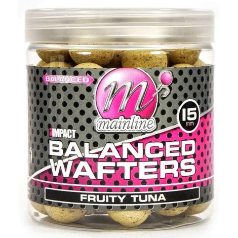 MAINLINE - Vyvážené boilie High Impact Balanced Wafters 15 mm Fruity Tuna