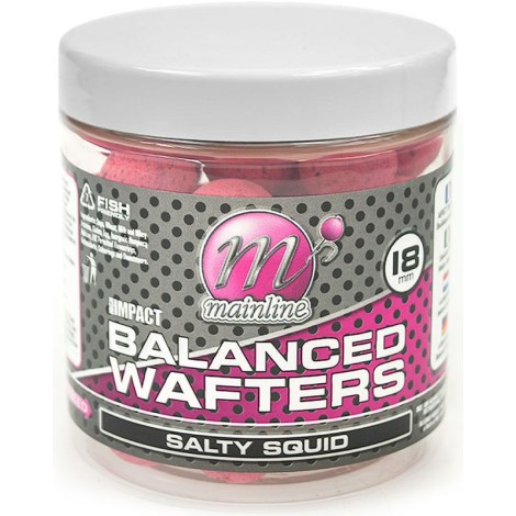 MAINLINE - Vyvážené boilie High Impact Balanced Wafters 18 mm Salty Squid