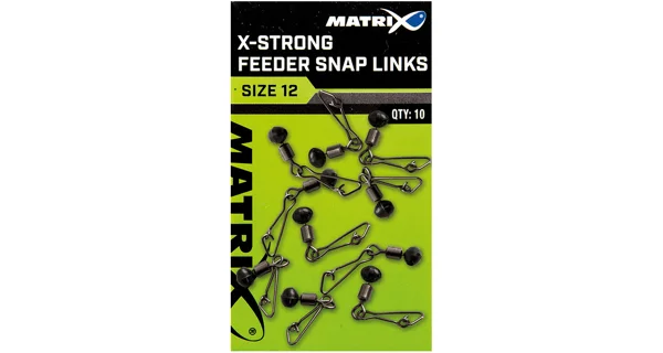 MATRIX - Karabinka s obratlíkem X-Strong Feeder Snap Link vel .10 10 ks