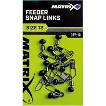 MATRIX - Obratlík s karabinkou Feeder Snap Link vel. 12 10 ks