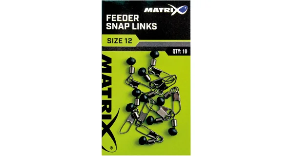 MATRIX - Obratlík s karabinkou Feeder Snap Link vel. 12 10 ks