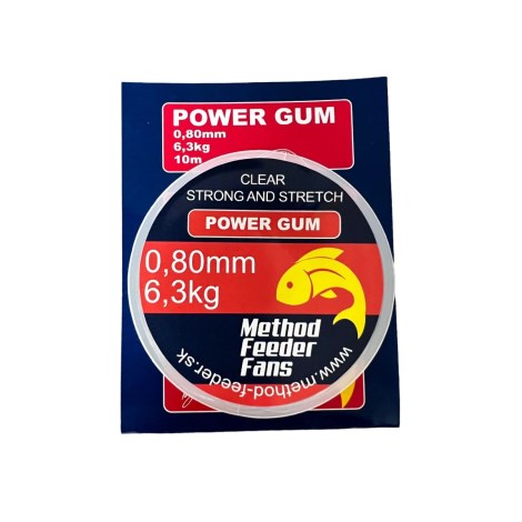 METHOD FEEDER FANS - Feederová guma Power Gum 0,8mm 10m