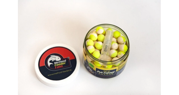 METHOD FEEDER FANS - Plovoucí Boilies Duo Energy Ananas 12mm 150ml + Sprej Esence 2ml