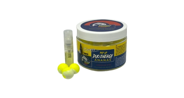 METHOD FEEDER FANS - Plovoucí Boilies Duo Energy Ananas 15 mm 150 ml + Sprej Esence 2 ml