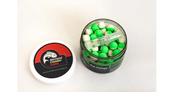 METHOD FEEDER FANS - Plovoucí Boilies Duo Energy Česnek 12mm 150ml + Sprej Esence 2ml