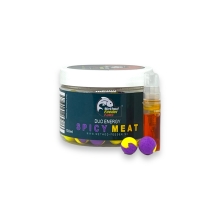 METHOD FEEDER FANS - Plovoucí Boilies Duo Energy Kořeněné Maso 12 mm 150 ml + Sprej Esence 2 ml