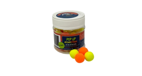 METHOD FEEDER FANS - Plovoucí boilies Fluo 50 ml 12 mm Ananas