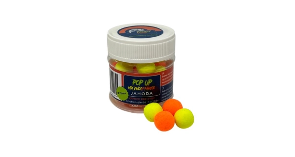 METHOD FEEDER FANS - Plovoucí boilies Fluo 50 ml 12 mm Jahoda