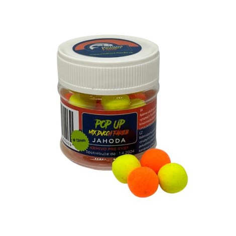 METHOD FEEDER FANS - Plovoucí boilies Fluo 50 ml 12 mm Jahoda