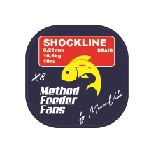 METHOD FEEDER FANS - Šoková šňůrka Shockline X8 0,21 mm 10 m