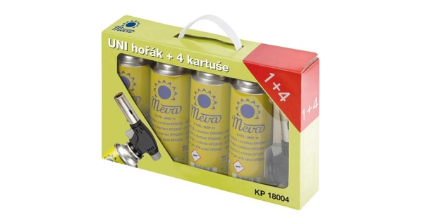 MEVA - Sada plynový UNI Hořák + 4 Kartuše