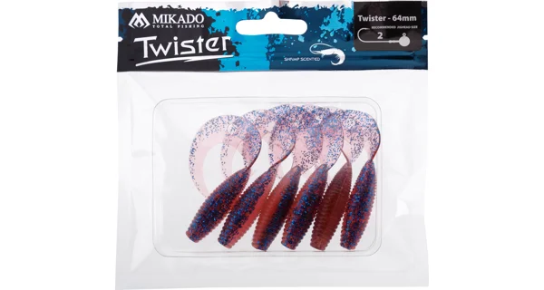 MIKADO - Gumová Nástraha Twister 6,4 cm Violet 6 ks