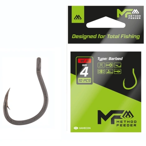 MIKADO - Háček MF14 NR s protihrotem vel. 10 10 ks