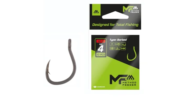 MIKADO - Háček MF14 NR s protihrotem vel. 8 10 ks