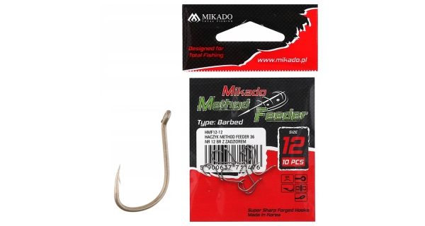 MIKADO - Háček s protihrotem Method Feeder 36 vel. 10 BR 10 ks