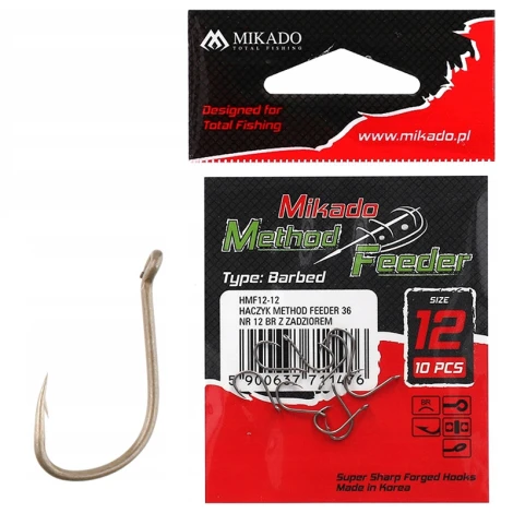 MIKADO - Háček s protihrotem Method Feeder 36 vel. 10 BR 10 ks
