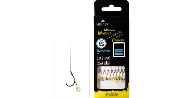 MIKADO - Hotový návazec Method Feeder s gumkou 10 cm vel. 4 8 ks