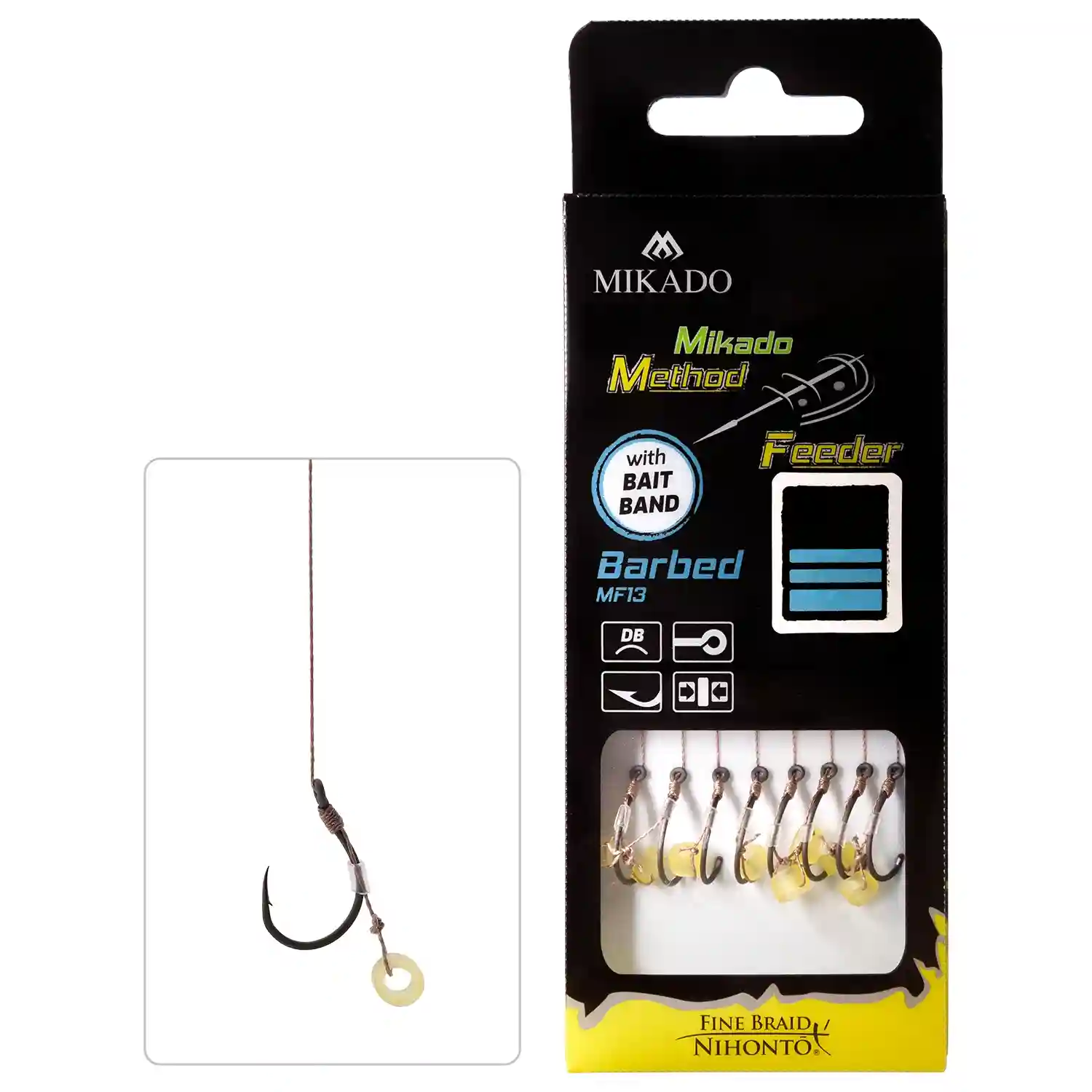 MIKADO - Hotový návazec Method Feeder s gumkou 10 cm vel. 4 8 ks