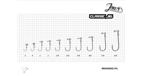 MIKADO - Jigové hlavičky Jaws Classic 12 g vel. 6/0 BN 3 ks
