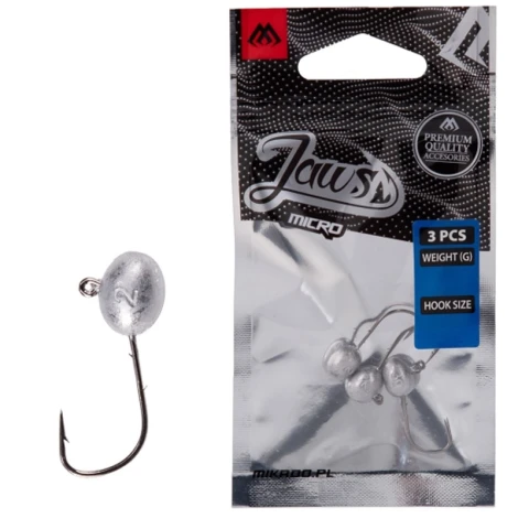 MIKADO - Jigové hlavičky Jaws Micro 0,8 g vel. 4 BN 3 ks