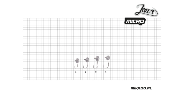 MIKADO - Jigové hlavičky Jaws Micro 2 g vel. 2 BN 3 ks
