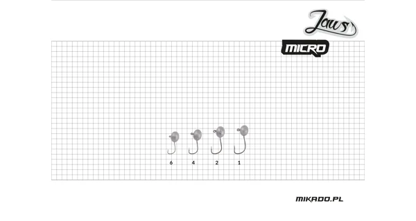 MIKADO - Jigové hlavičky Jaws Micro 3 g vel. 6 BN 3 ks