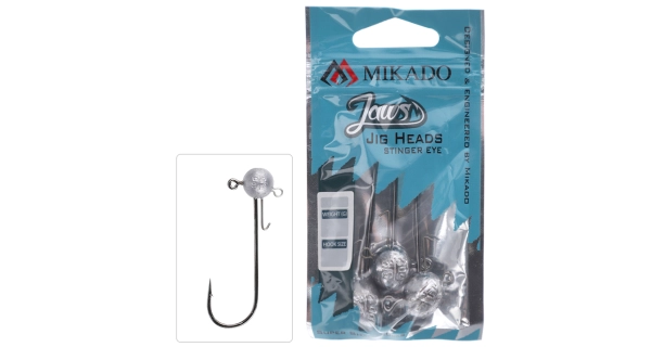 MIKADO - Jigové hlavičky Jaws Stinger Eye 15 g vel. 6/0 BN 3 ks