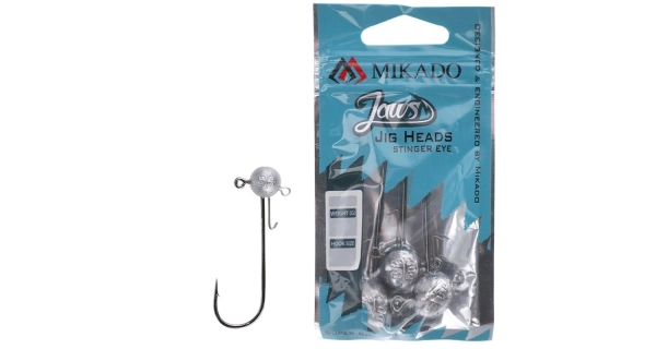MIKADO - Jigové hlavičky Jaws Stinger Eye 20 g vel. 12/0 BN 3 ks